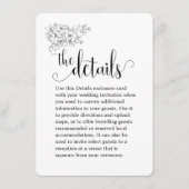 White Bouquet we doen de details van de bruiloft Informatiekaartje (Voorkant)