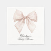 White Bow-Baby shower Servet (Voorkant)