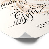 White Bow Bridal Shower Cards and Gifts Poster (Hoek)