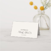 White Bow Bridal Shower Place Card Plaatskaartje (Achterkant)