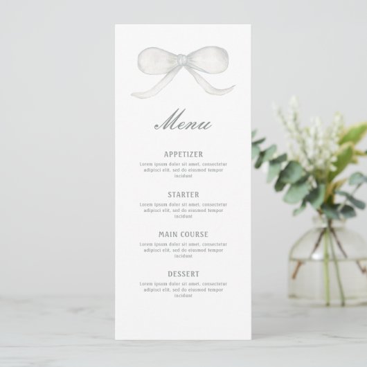 White Bow Classic Menu (Staand voorkant)