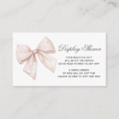 White Bow Display Baby shower Enclosure Kaart (Voorkant)