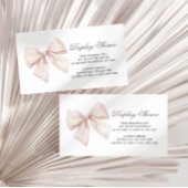 White Bow Display Baby shower Enclosure Kaart