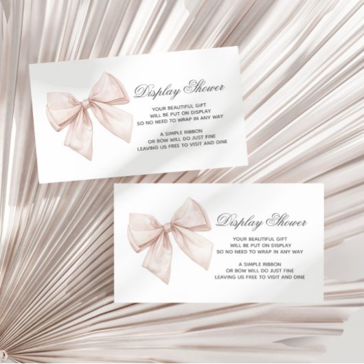 White Bow Display Baby shower Enclosure Kaart