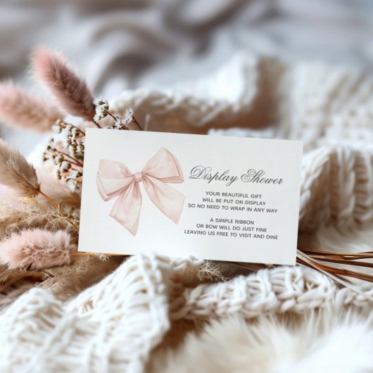 White Bow Display Baby shower Enclosure Kaart