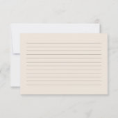 White Bow Floral Bridal Shower Recipe Card (Achterkant)