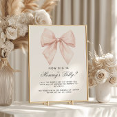 White Bow Hoe groot is het buikdouchespel van mama Poster