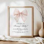 White Bow Hoe groot is het buikdouchespel van mama Poster