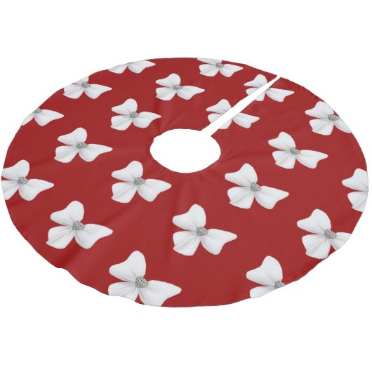 White Bow Kerstboomrok Kerstboom Rok (Gekanteld)