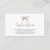 White Bow lint Display Douche Informatiekaartje (Voorkant)