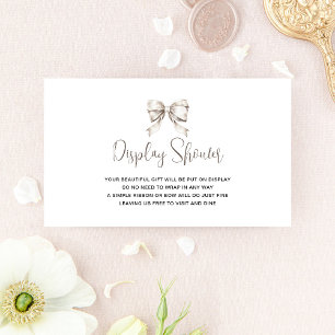 White Bow lint  Display Douche Informatiekaartje