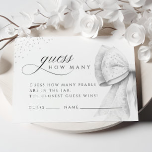 White Bow Pearls raden hoeveel Vrijgezellenfeest K Informatiekaartje