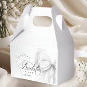 White Bow Pearls Vrijgezellenfeest Bedankdoosjes