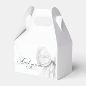 White Bow Pearls Vrijgezellenfeest Bedankdoosjes (Achterkant)