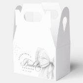 White Bow Pearls Vrijgezellenfeest Bedankdoosjes (Geopend)