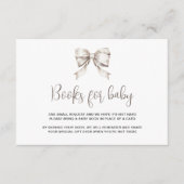 White Bow Ribbon Boeken voor baby Informatiekaartje (Voorkant)