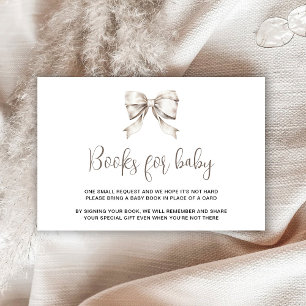 White Bow Ribbon  Boeken voor baby Informatiekaartje