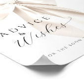 White Bow Vrijgezellenfeest Advies & Wishes Tafelt Poster (Hoek)