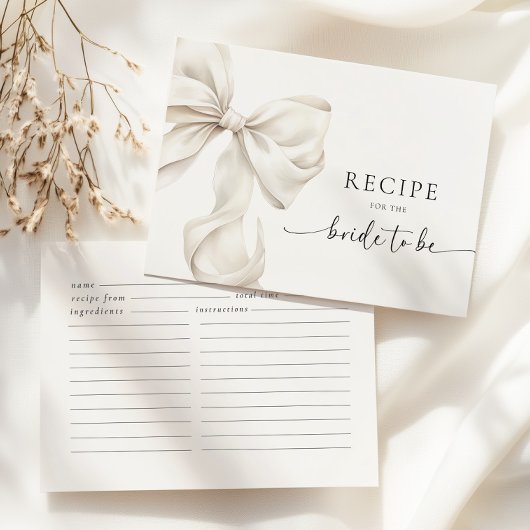 White Bow Vrijgezellenfeest Recept Enclosure Kaart