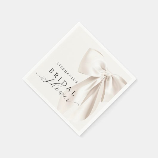 White Bow-Vrijgezellenfeest Servet (Hoek)