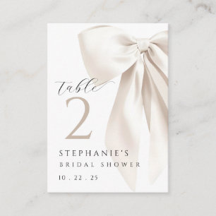 White Bow Vrijgezellenfeest Tafel Kaart KLEIN