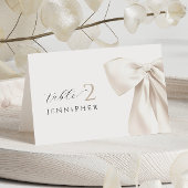 White Bow Vrijgezellenfeest Tafelnaam Kaart