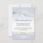 White bow Wedding 2-in-1 Reception Accommodatie Kaart (Achterkant)