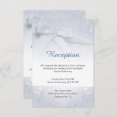 White bow Wedding 2-in-1 Reception Accommodatie Kaart (Voorkant / Achterkant)