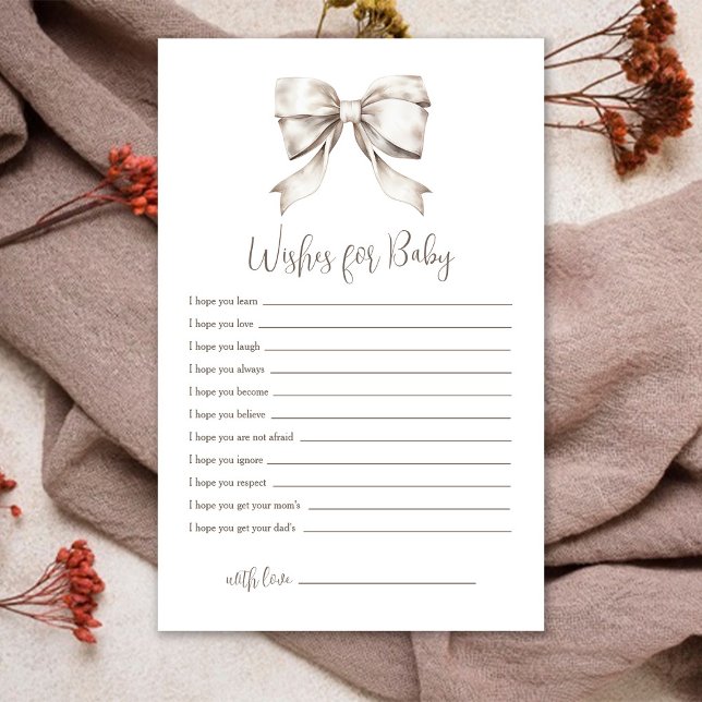 White Bow  Wensen voor baby spel (Creator heeft geüpload)