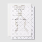 White Bow Ze bindt de knoop Vrijgezellenfeest Part Vellum Uitnodigingen (Offset (Uitnodiging))