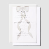 White Bow Ze bindt de knoop Vrijgezellenfeest Part Vellum Uitnodigingen (Offset)