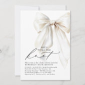 White Bow Ze bindt het knoop Vrijgezellenfeest Kaart (Voorkant)