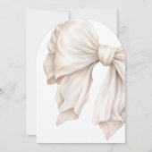 White Bow Ze bindt het knoop Vrijgezellenfeest Kaart (Achterkant)