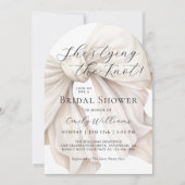 White Bow Ze bindt het knoop Vrijgezellenfeest Kaart (Voorkant)