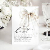 White Bow Ze bindt het knoop Vrijgezellenfeest Kaart