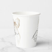 White Bow Ze bindt het knoop Vrijgezellenfeest Papieren Bekers (Rechts)