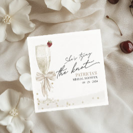 White Bow Ze bindt het knoop Vrijgezellenfeest Servet