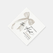 White Bow Ze bindt het knoop Vrijgezellenfeest Servet (Hoek)