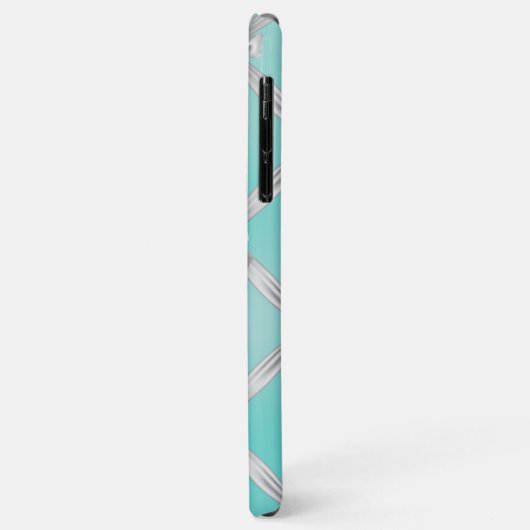 White Bows Turquoise Robin's Egg Blue Case-Mate iPhone Case (Achterkant/links)