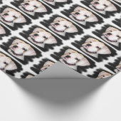 White Boxer dog cadeau pakpapier (Hoek)