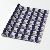 White Boxer dog Cadeaupapier (Uitgerold)