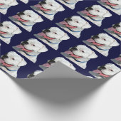 White Boxer dog Cadeaupapier (Hoek)