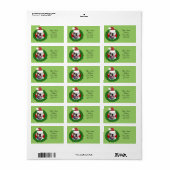 White Boxer Dog Christmas-adresetiketten Etiket (Full Sheet)