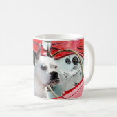 White boxer Dog in Maserati mok (Voorkant rechts)