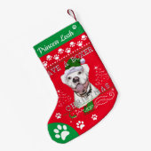 White Boxer Dog-kerstkussen - Boxer Dog Kleine Kerstsok (Achterkant (Hangend))
