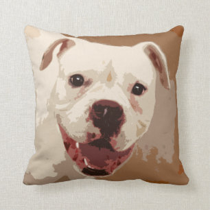 White Boxer Dog Kussen