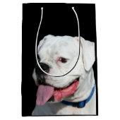 White Boxer dog Medium Cadeauzakje (Voorkant)