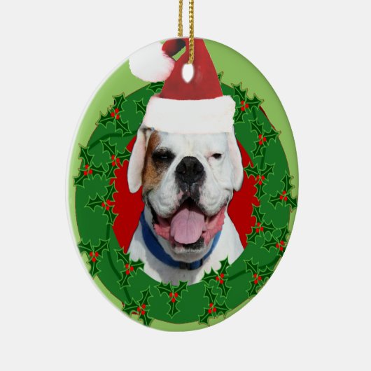 White boxer dog ornament (Rechts)