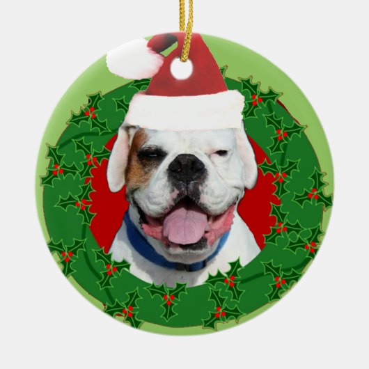 White boxer dog ornament (Voorkant)