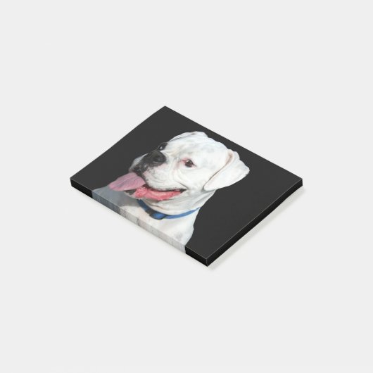White Boxer dog Post-it® Notes (Schuin)
